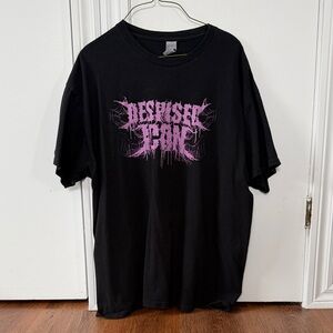 Despised icon Black T-Shirt with Pink Graphic Logo